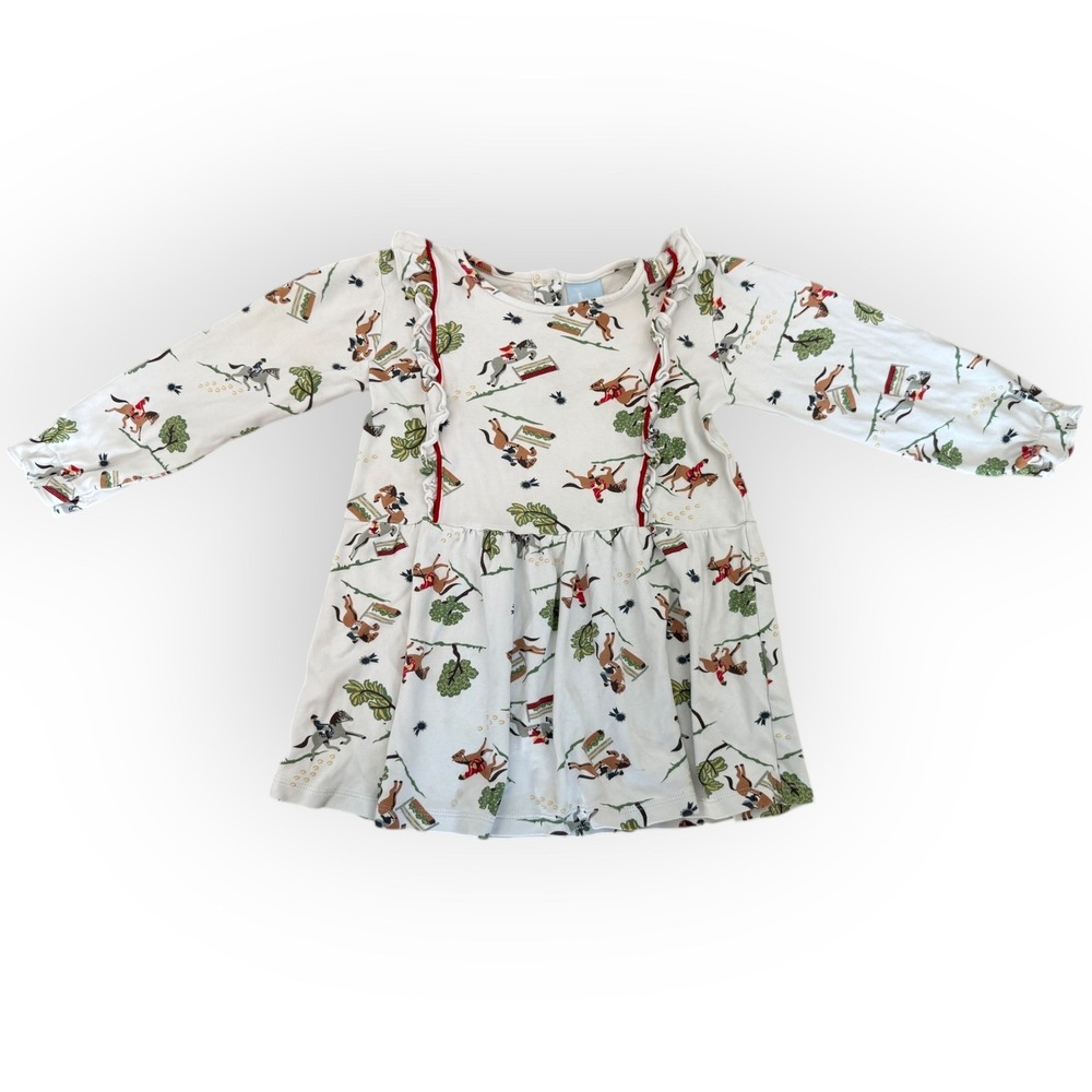 Bella Bliss Girls Horse Print Equestrian Long Sleeve Tunic Top Size 6‎